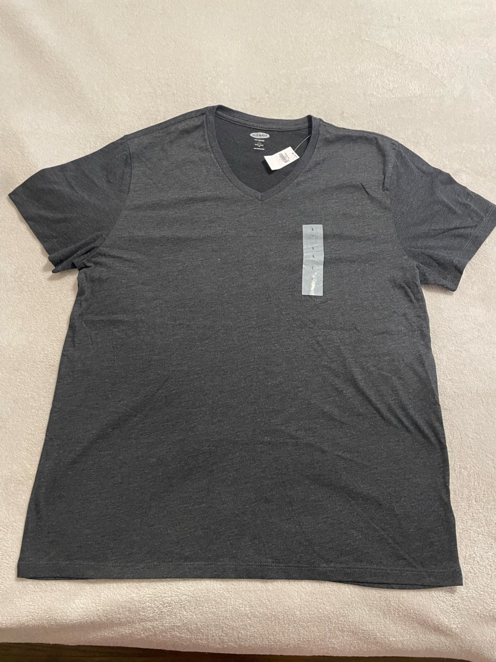 Old Navy Men's V-Neck Short Sleeve Shirt - Charcoal Gray Classic preppy fit nwt